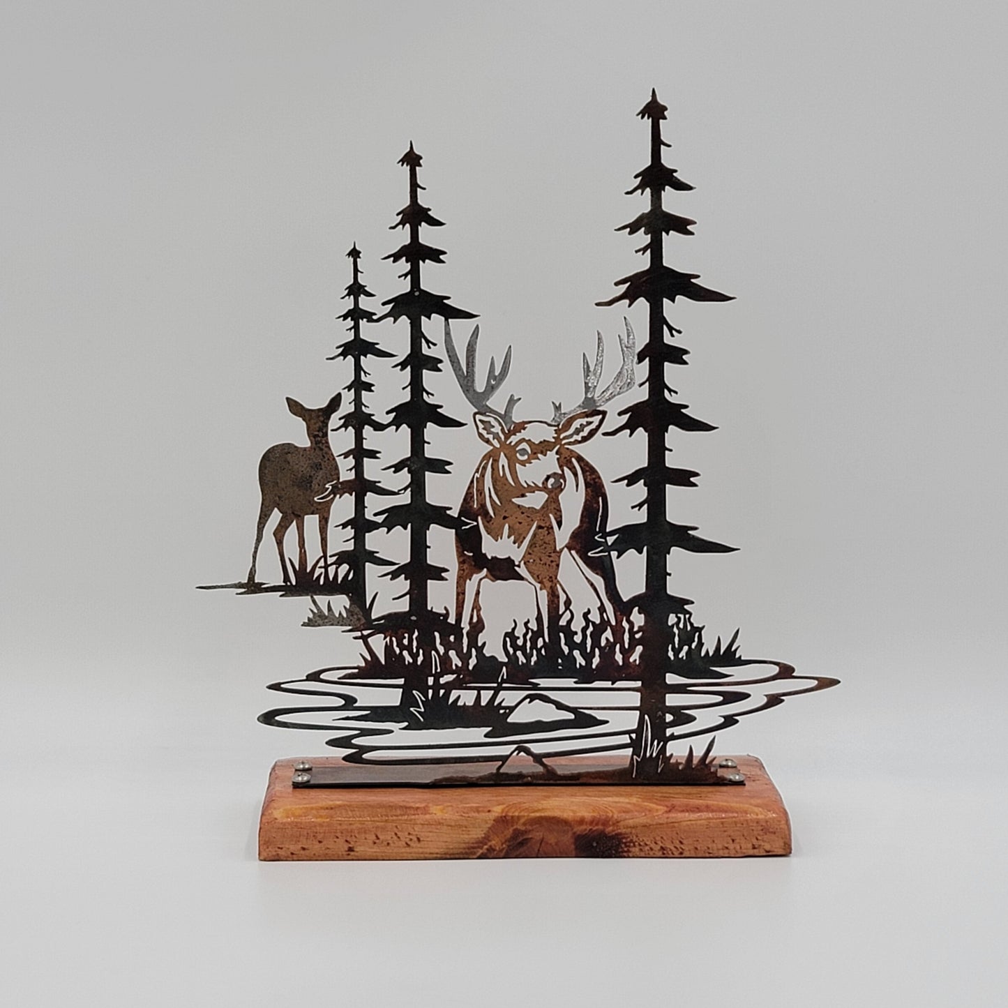 Metal Deer In Forest Shelf Sitter 5 Color Options