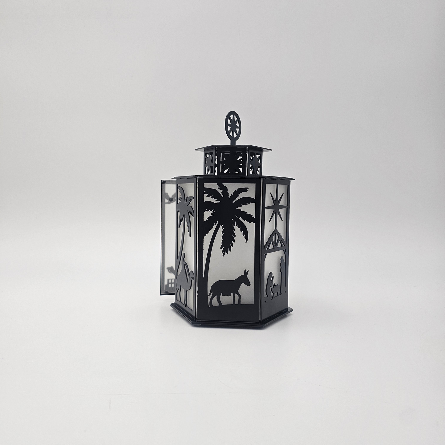 Nativity Scene Metal Lantern