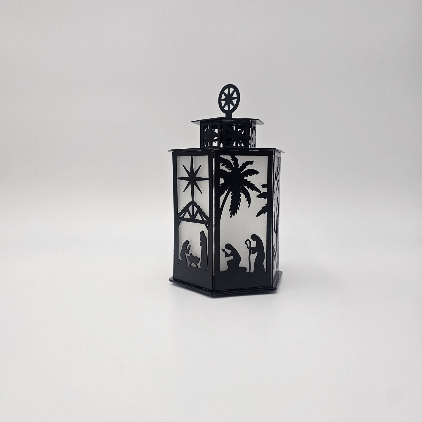 Nativity Scene Metal Lantern