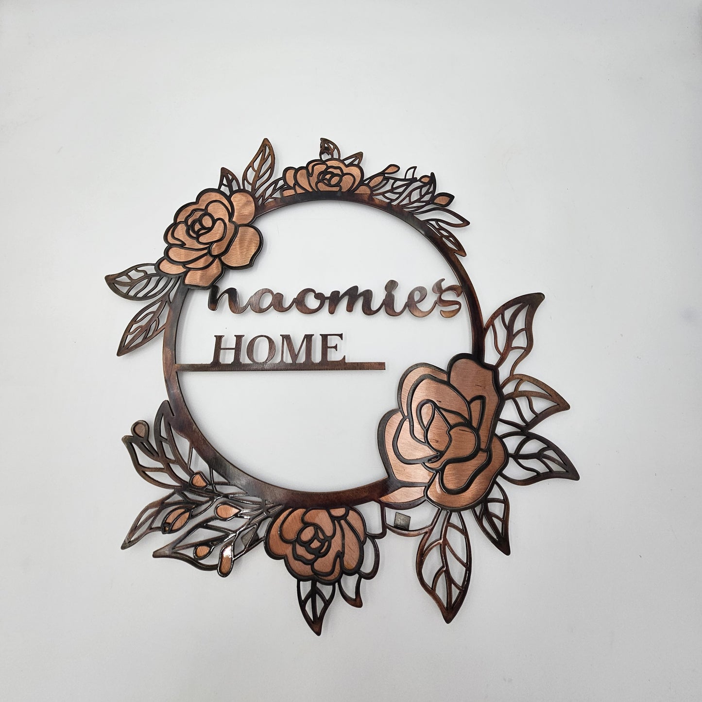 Personalized Floral Name Sign for Porch, Wall or Door