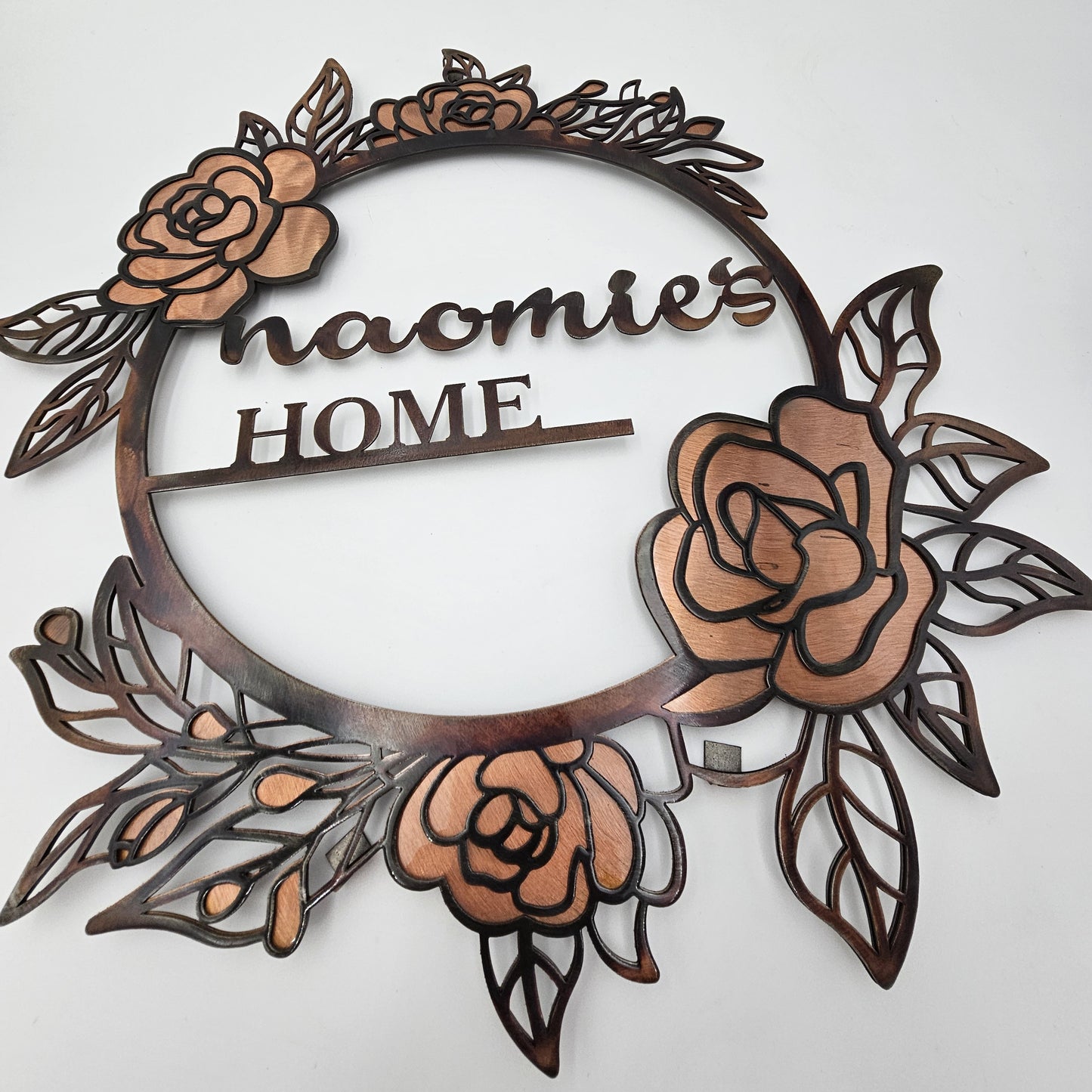 Personalized Floral Name Sign for Porch, Wall or Door