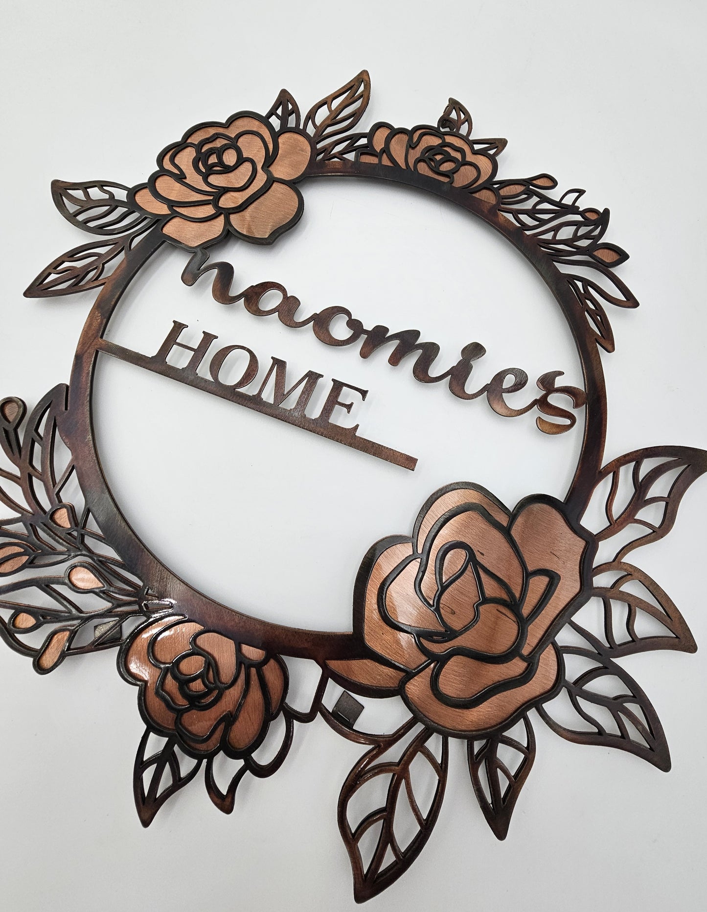 Personalized Floral Name Sign for Porch, Wall or Door