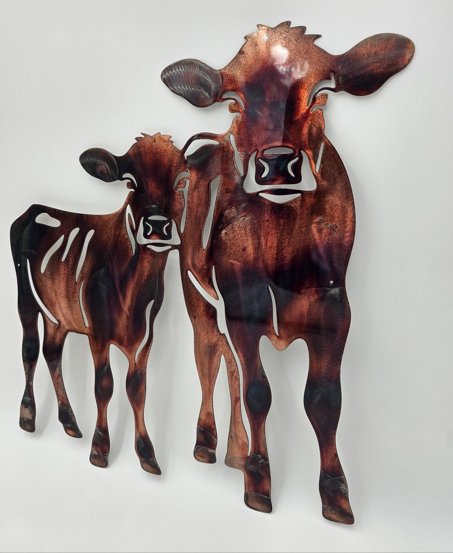 Rustic Cows Metal Wall Hanging