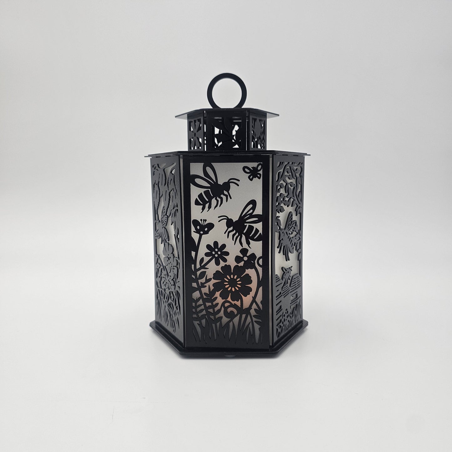 Bees and Butterflies Metal Lantern