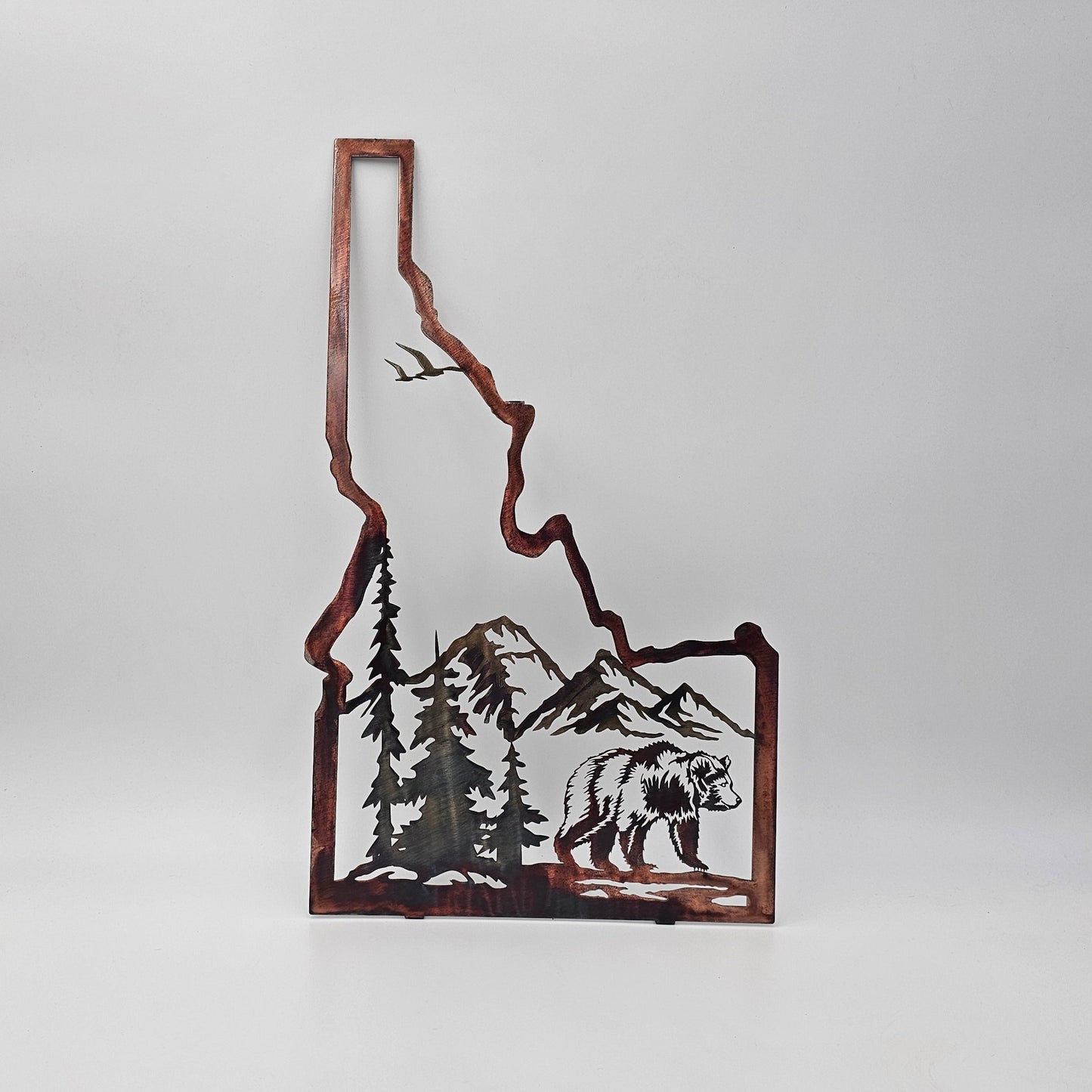 Idaho State Sign with Bear Mountain Scene