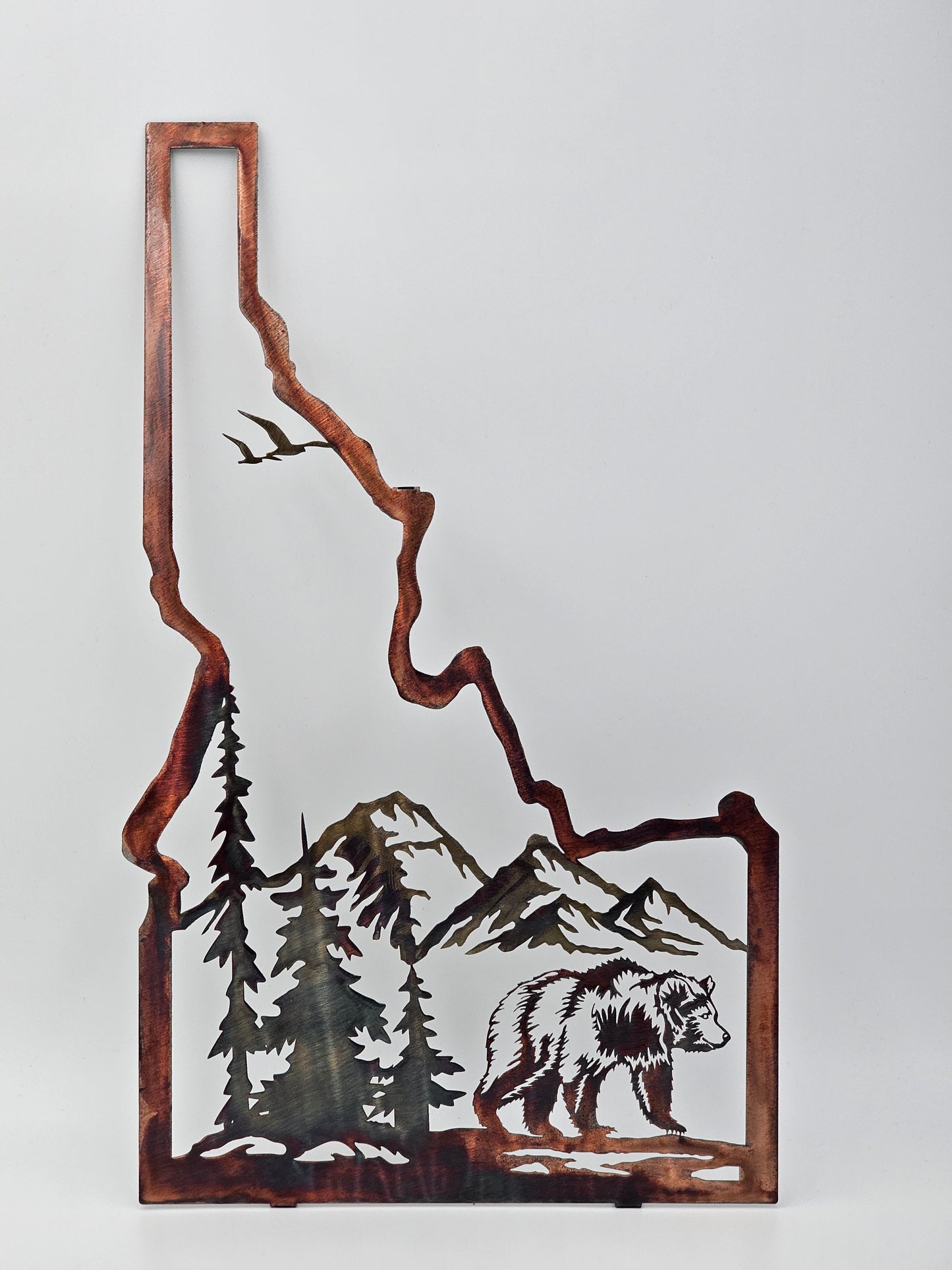 Idaho State Sign with Bear Mountain Scene