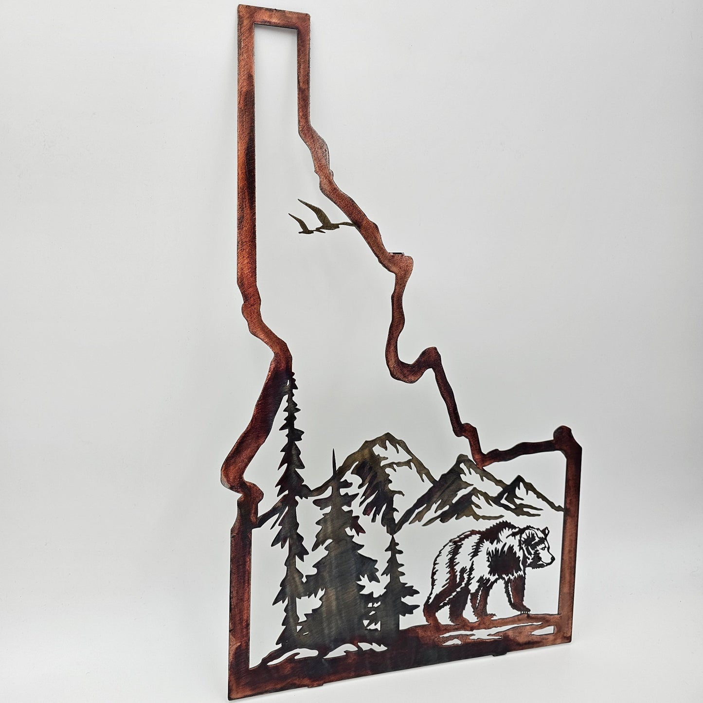 Idaho State Sign with Bear Mountain Scene
