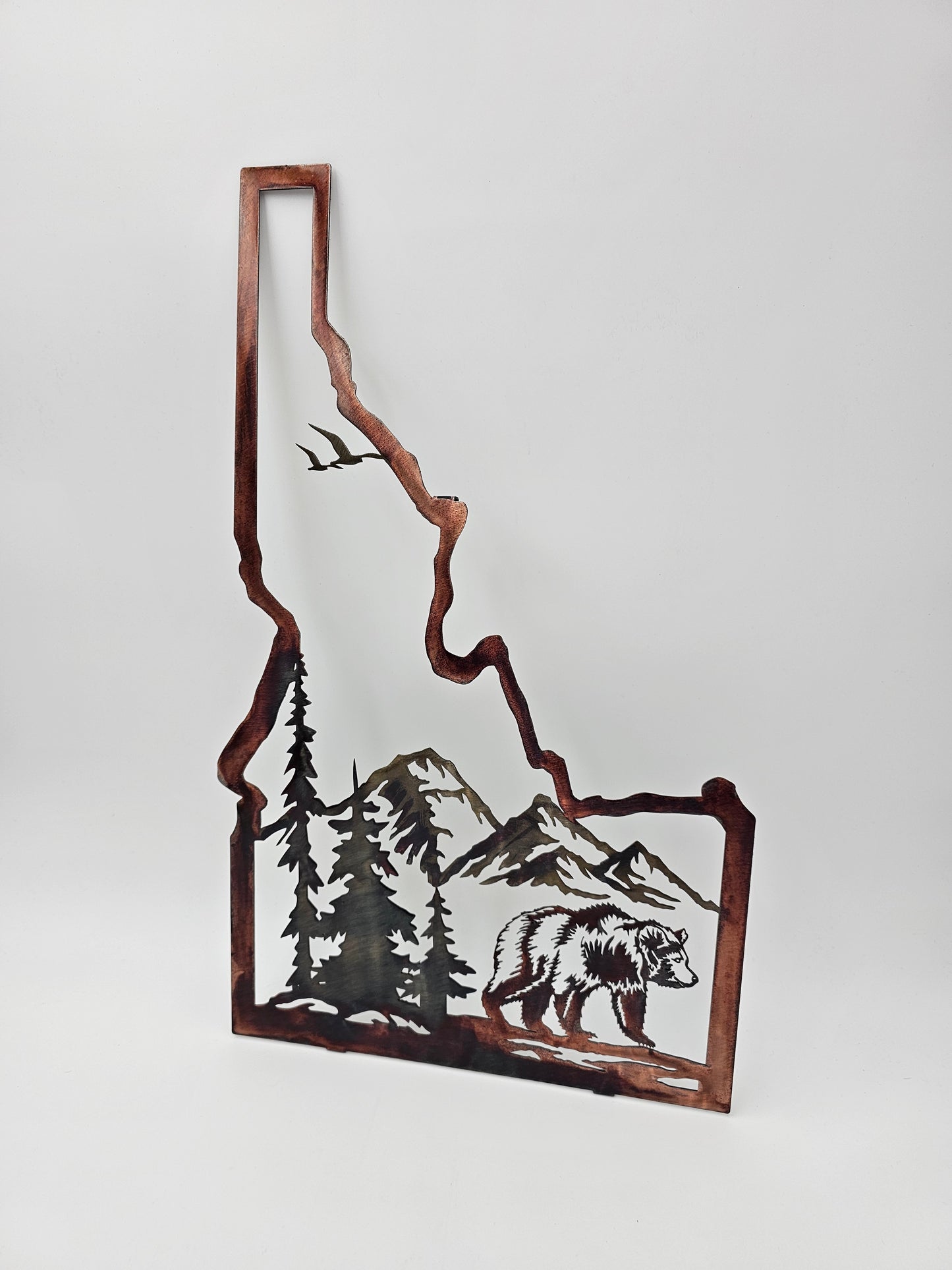 Idaho State Sign with Bear Mountain Scene