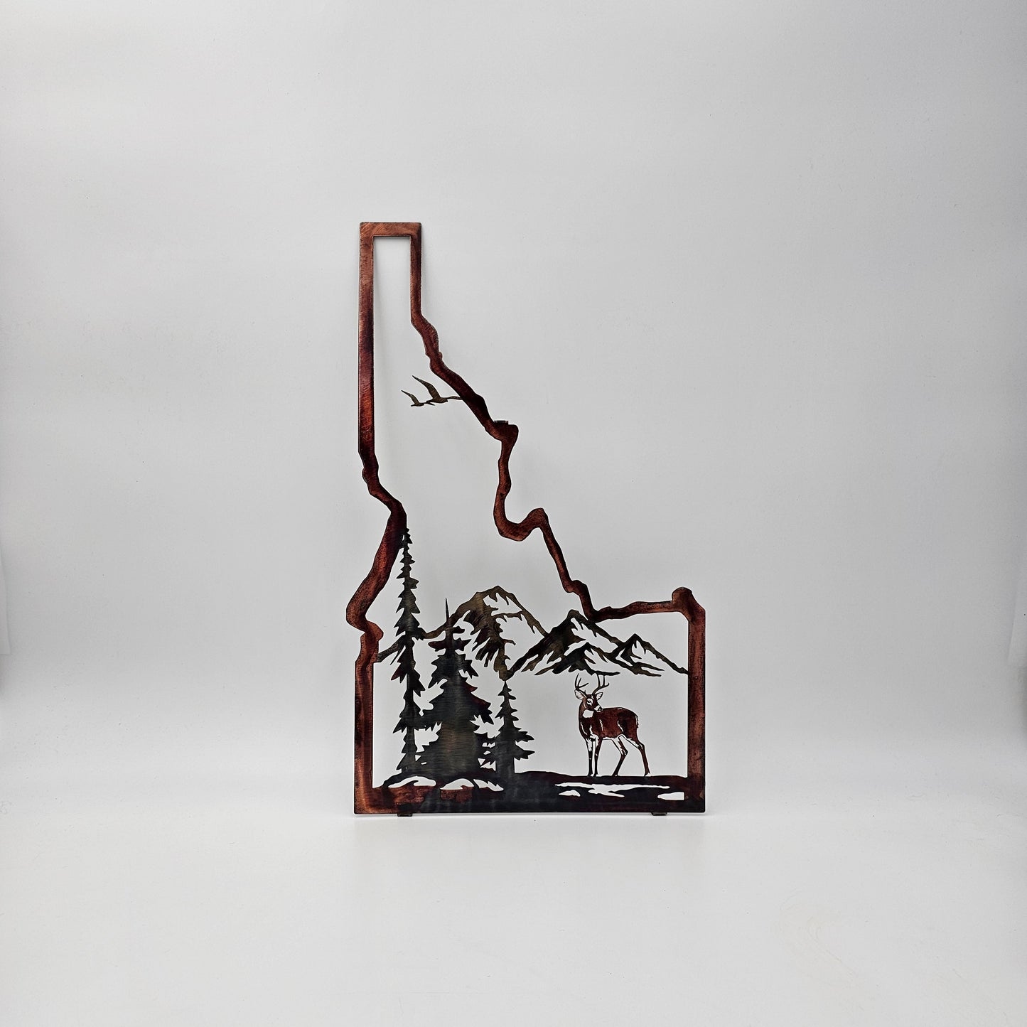Idaho State Sign with Deer Mountain Scene