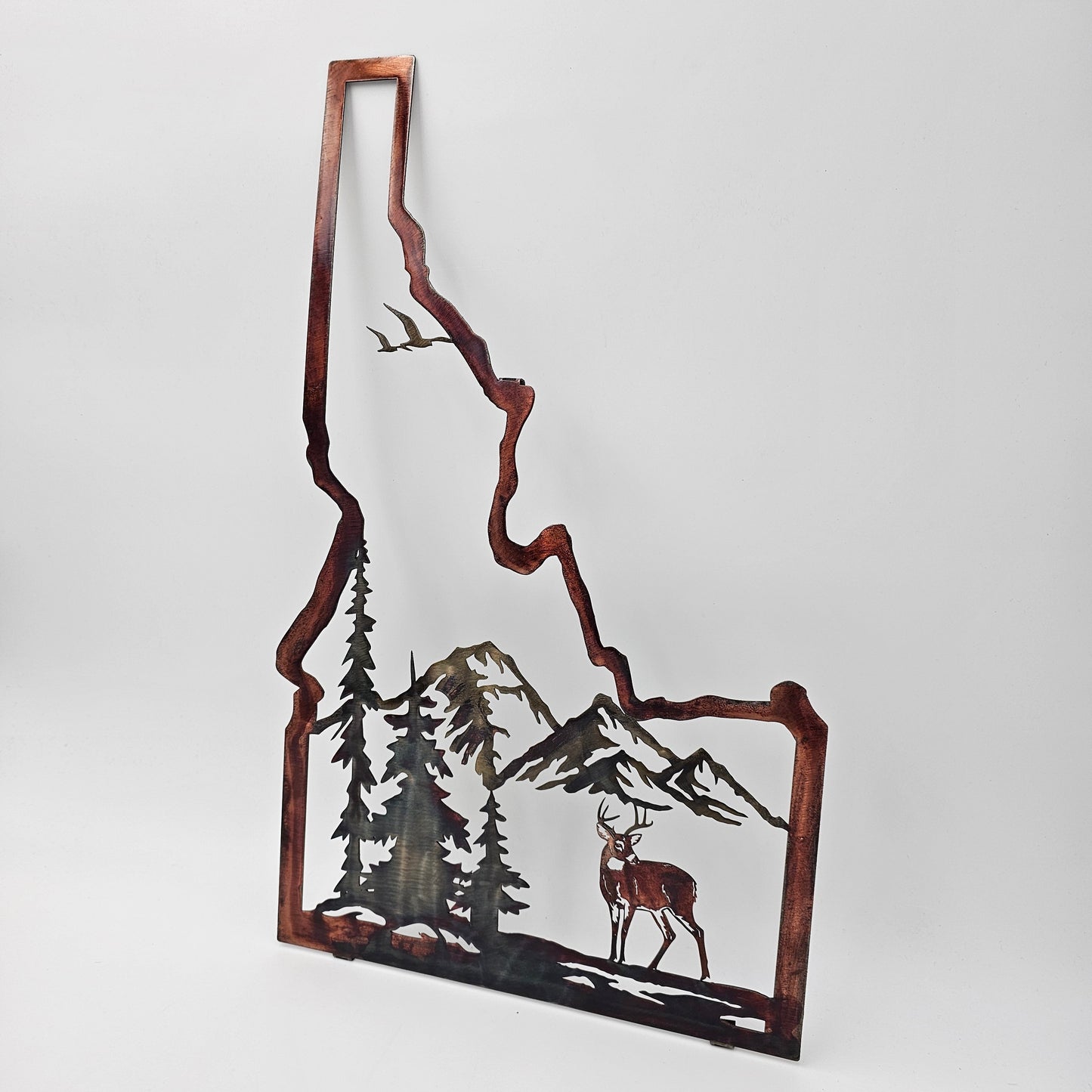 Idaho State Sign with Deer Mountain Scene