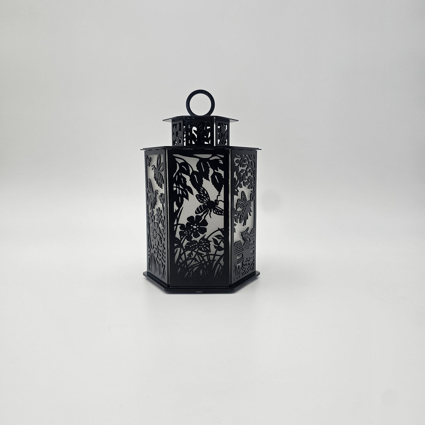 Bees and Butterflies Metal Lantern