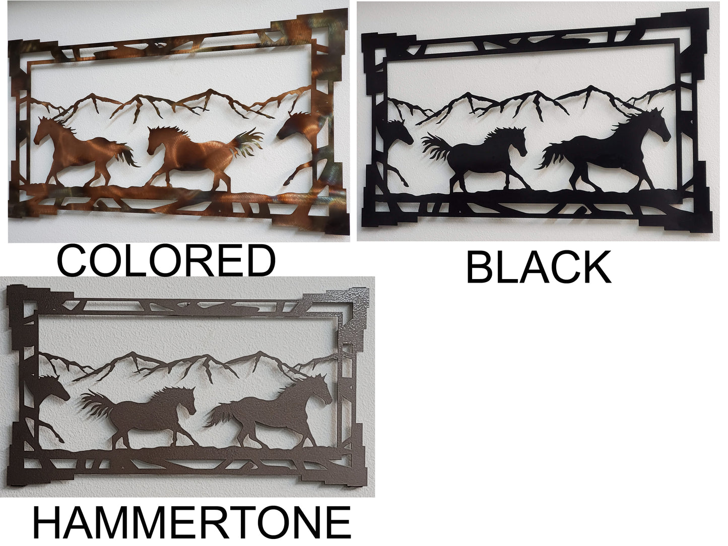 Southwest Style Metal Horse Wall Hanging