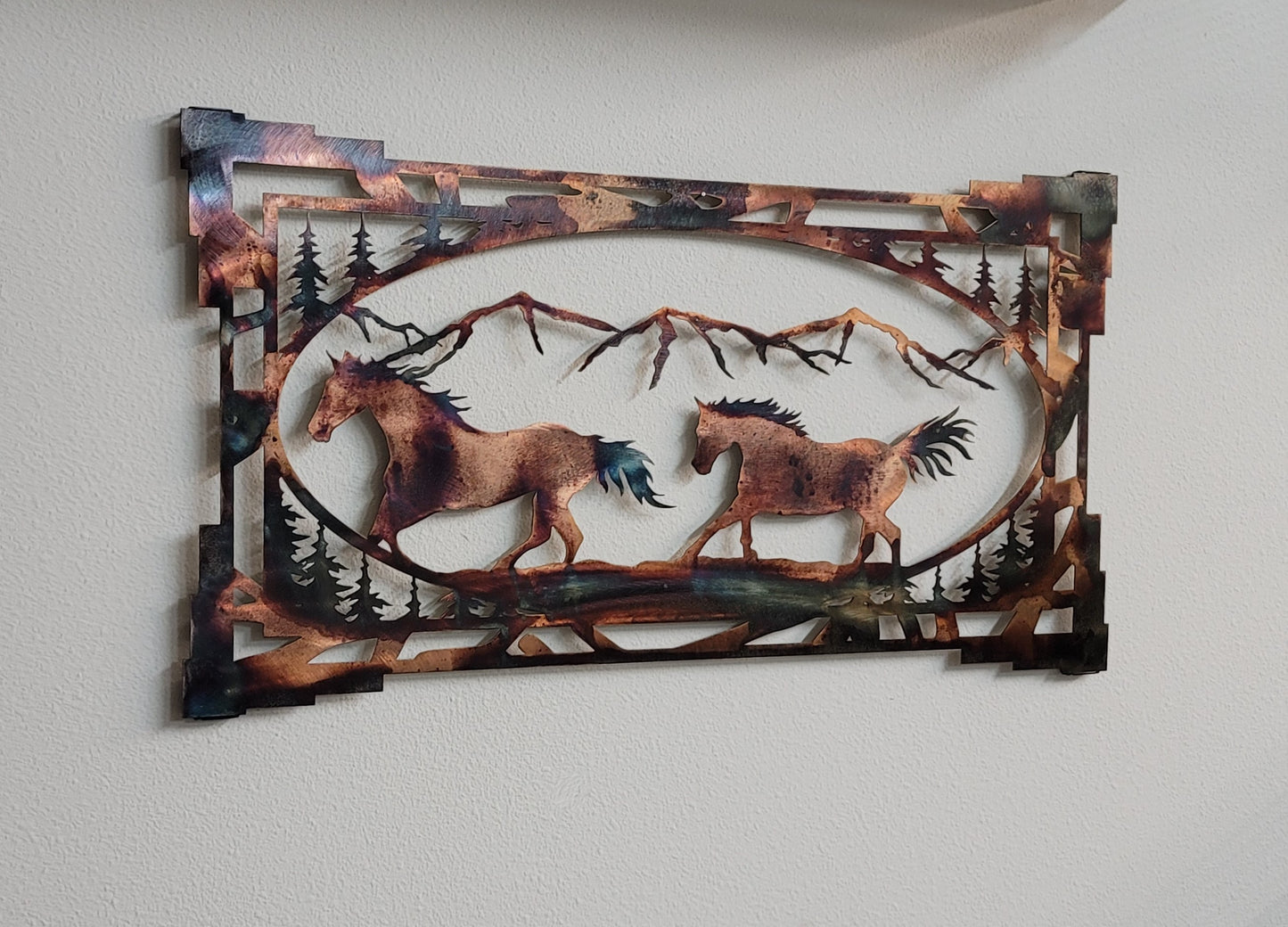 Southwest Horse Metal Wall Hanging