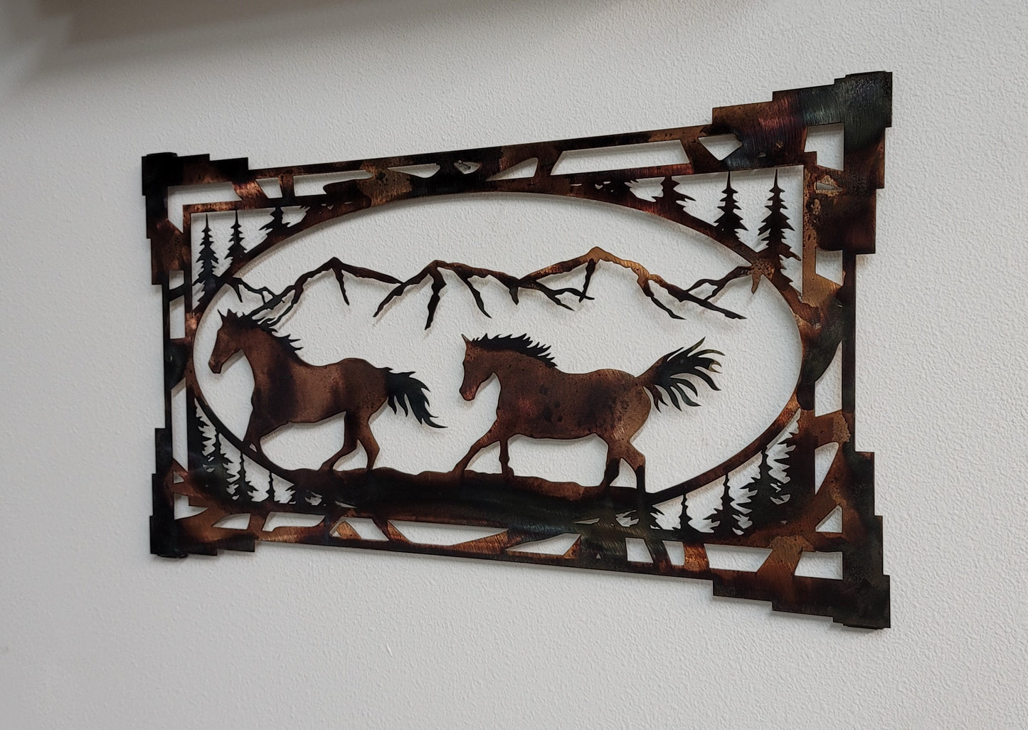 Southwest Style Oval Horse Wall Hanging