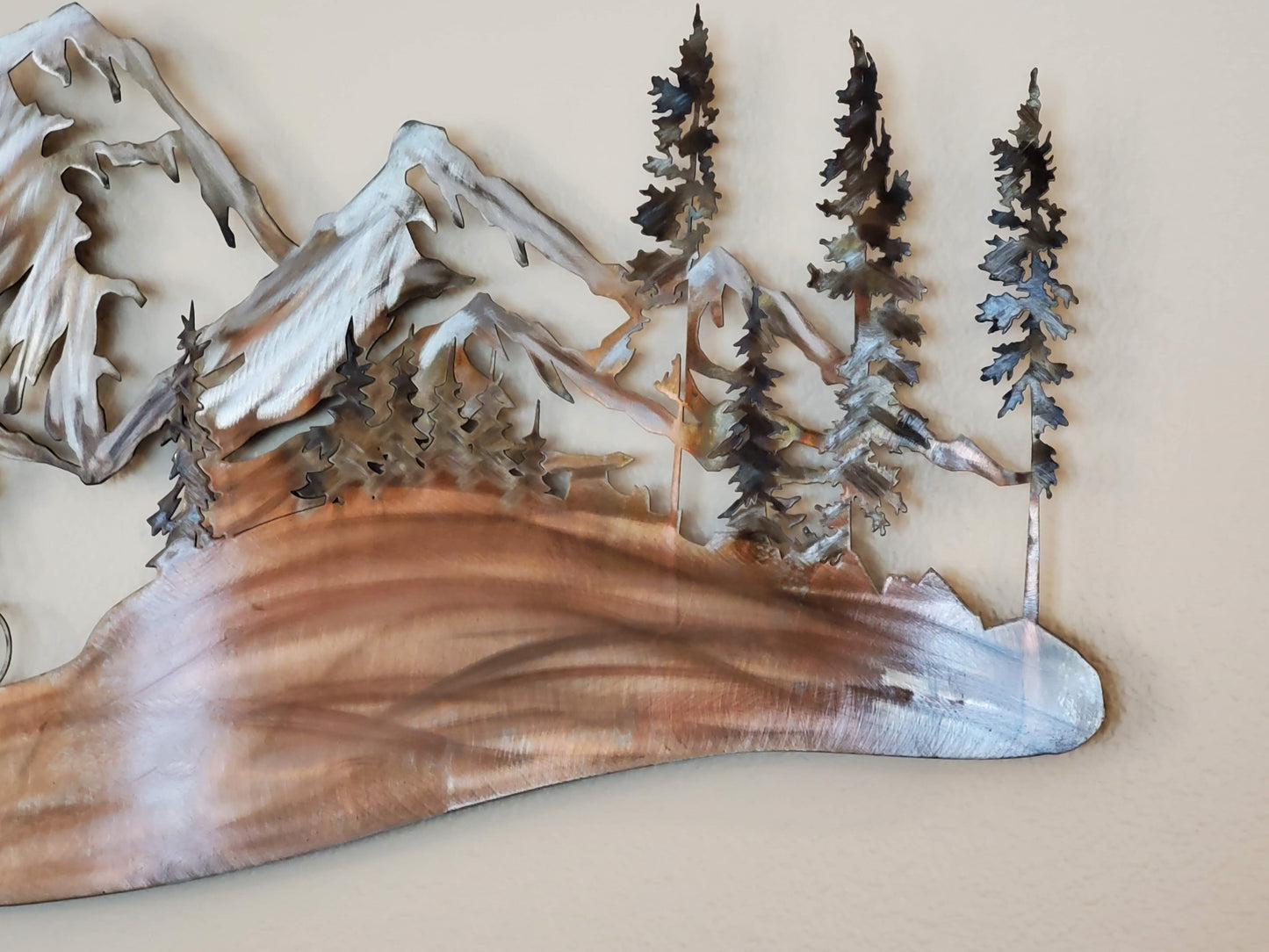 Women Mountain Biker Metal Wall Hanging
