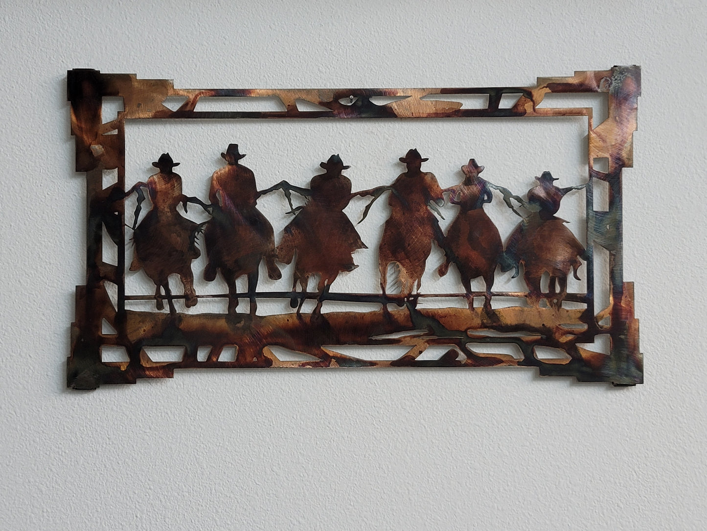 Southwest Cowboys Metal Wall Hanging