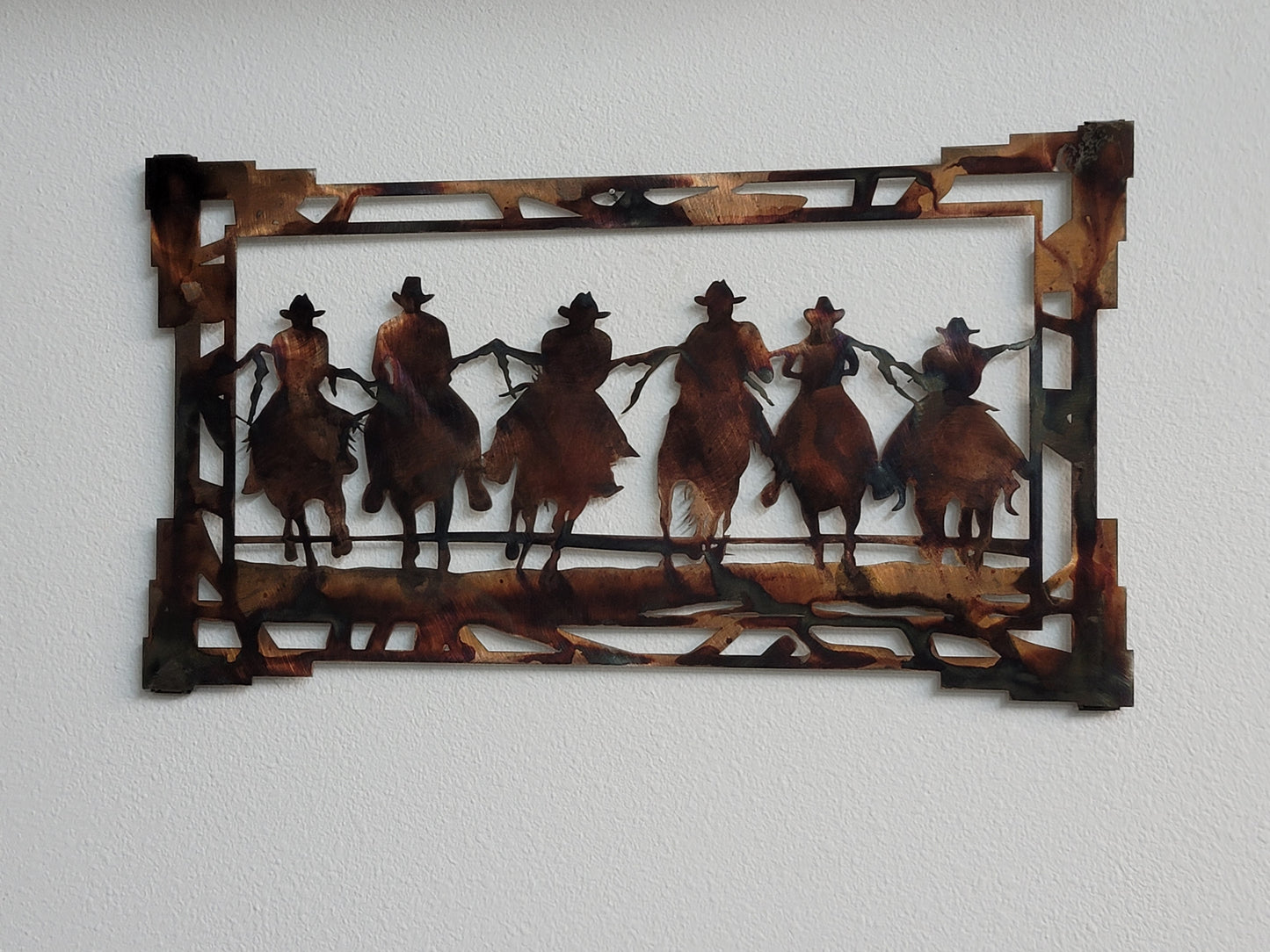 Southwest Cowboys Metal Wall Hanging