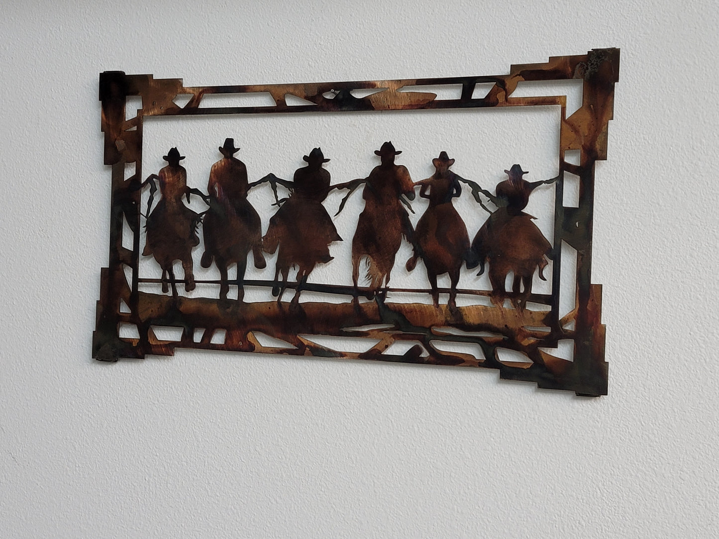 Southwest Cowboys Metal Wall Hanging