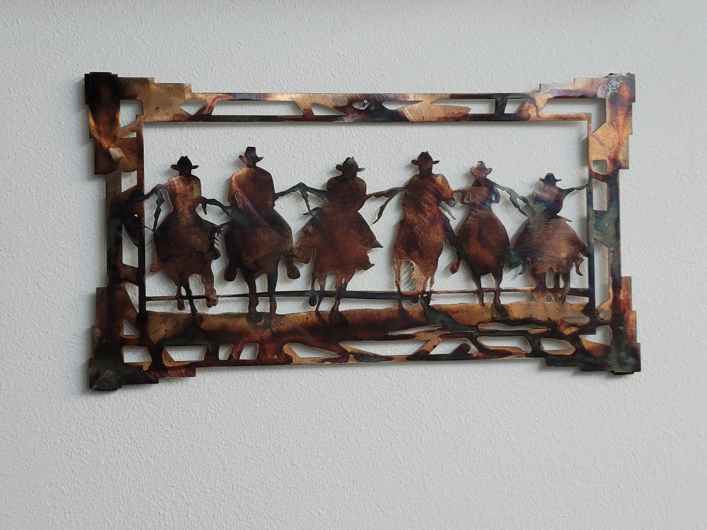 Southwest Cowboys Metal Wall Hanging