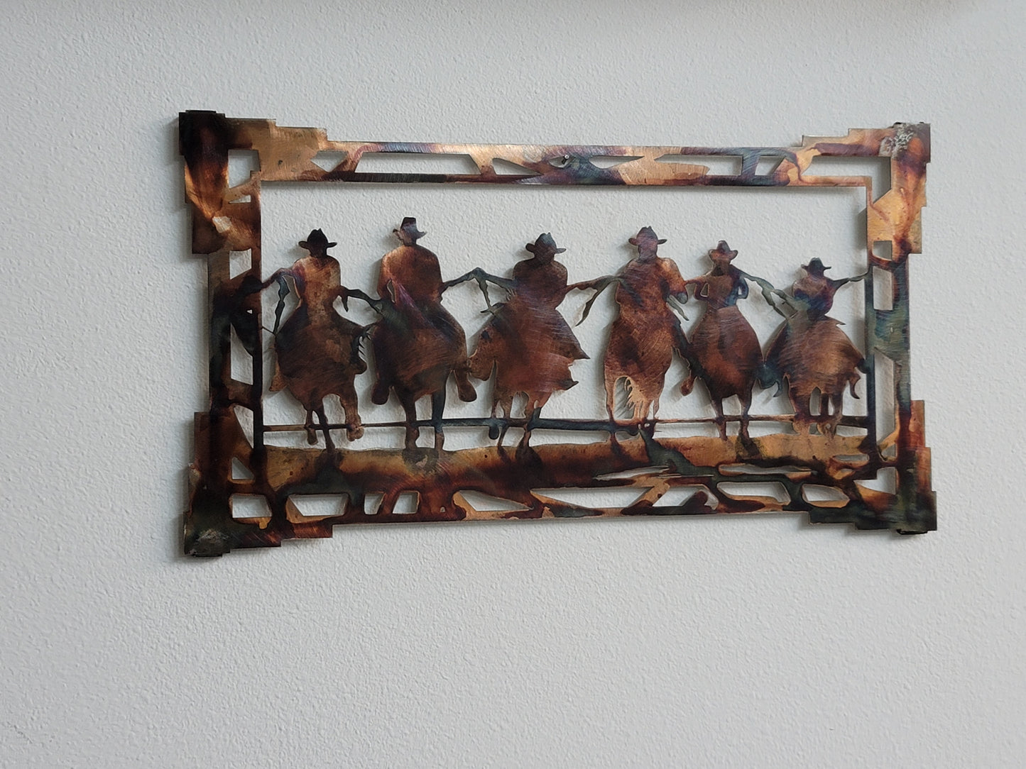 Southwest Cowboys Metal Wall Hanging