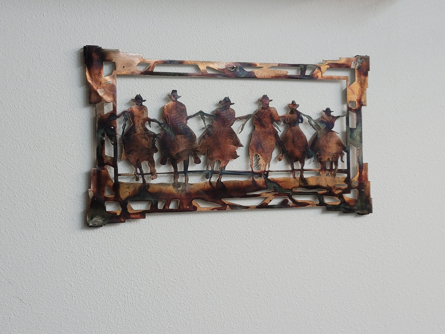 Southwest Cowboys Metal Wall Hanging
