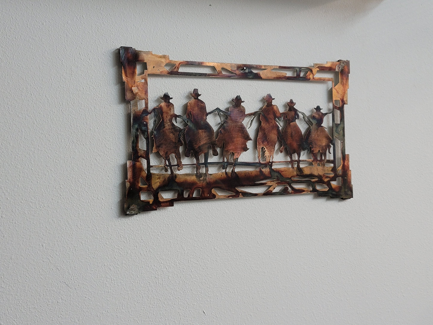 Southwest Cowboys Metal Wall Hanging