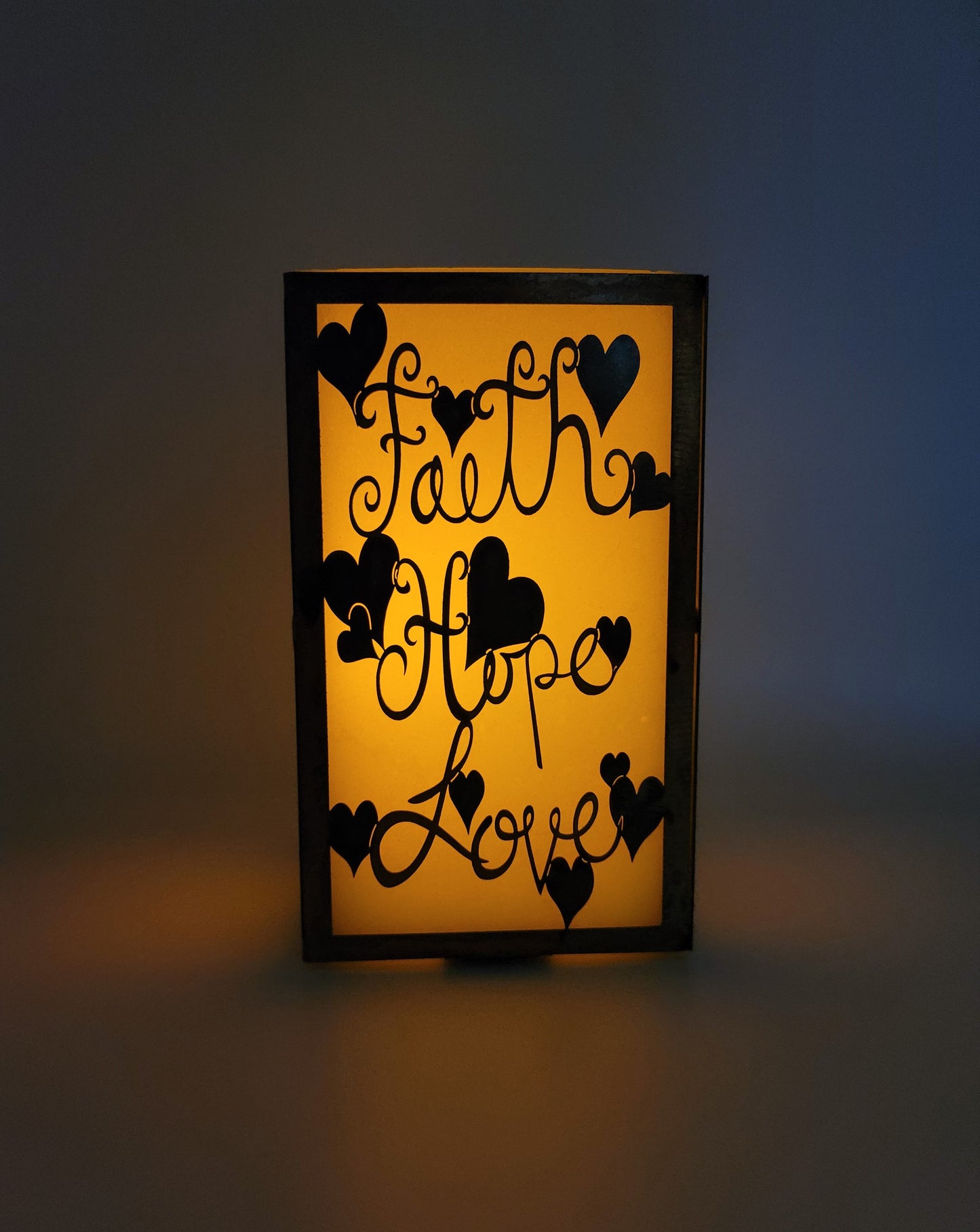 Faith Hope Love Candle Holder