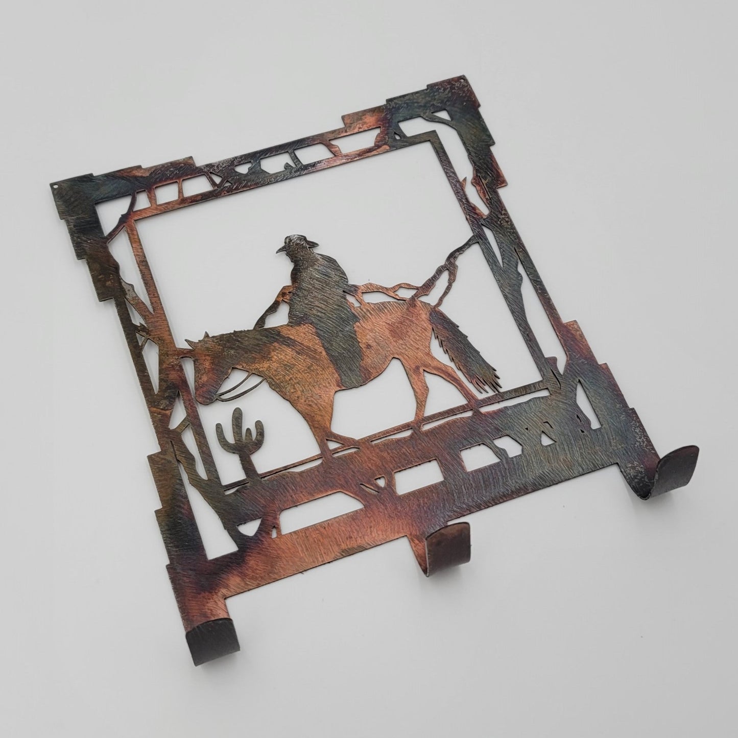 Southwest Cowboy Metal Key Rack