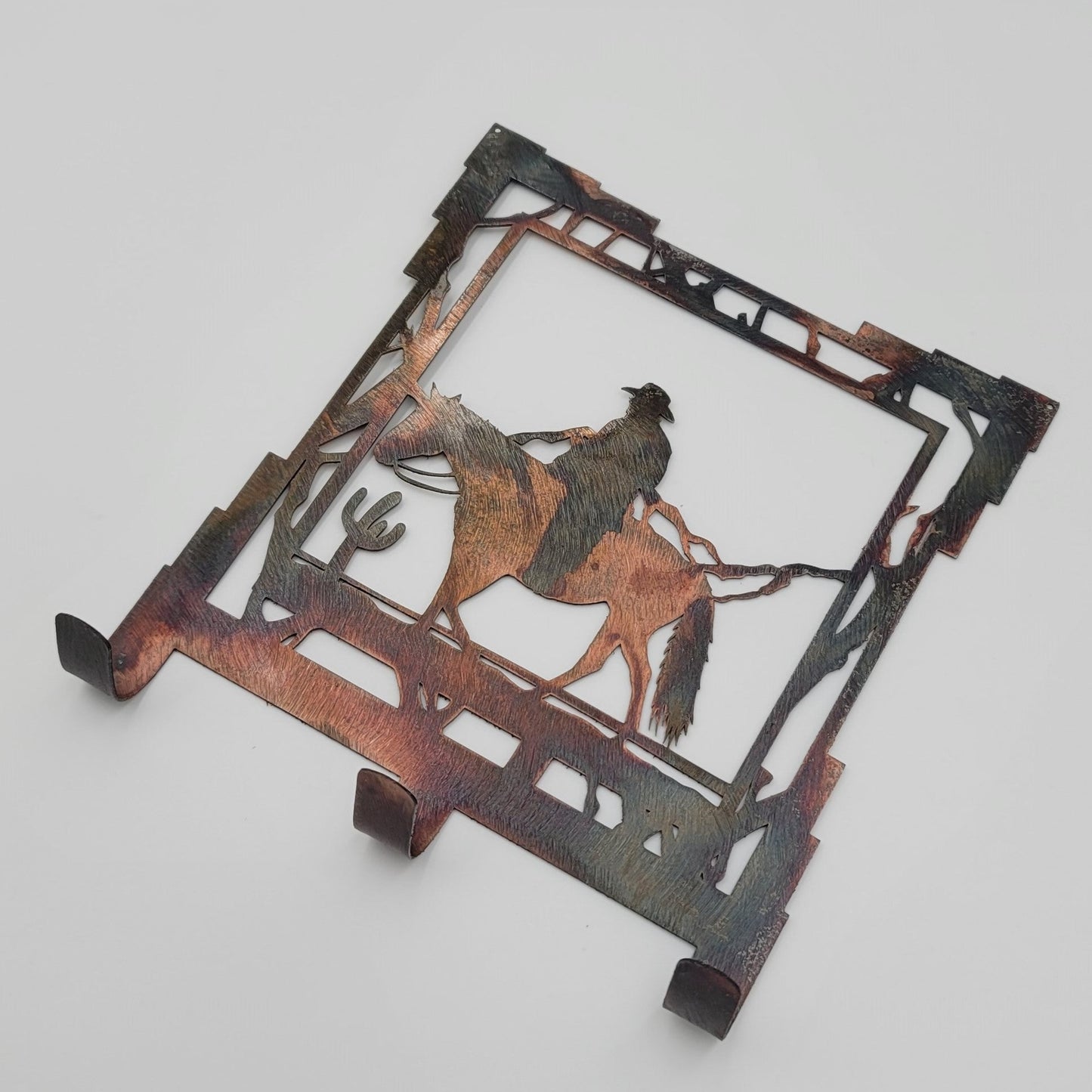Southwest Cowboy Metal Key Rack