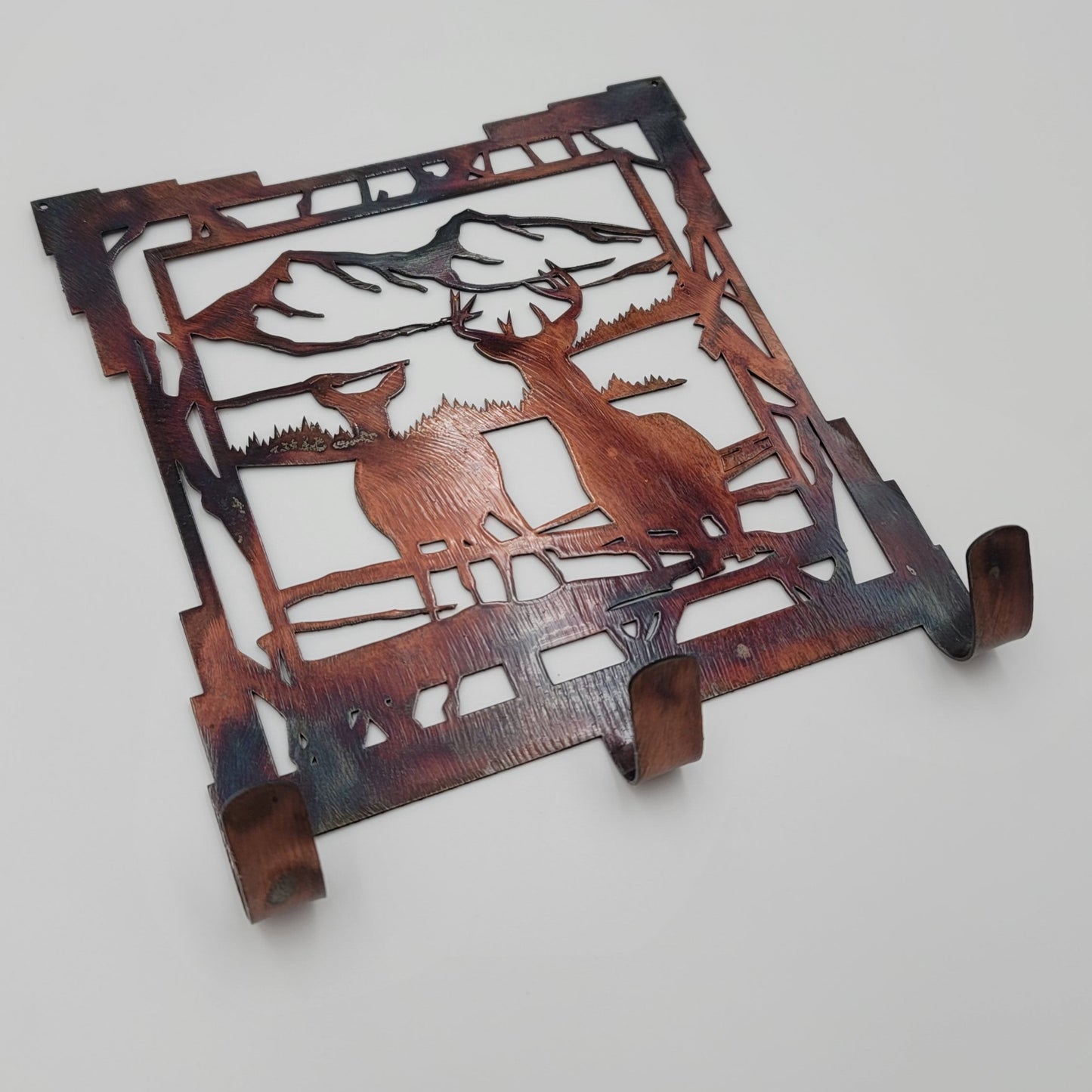 Rustic Metal Deer Key Rack