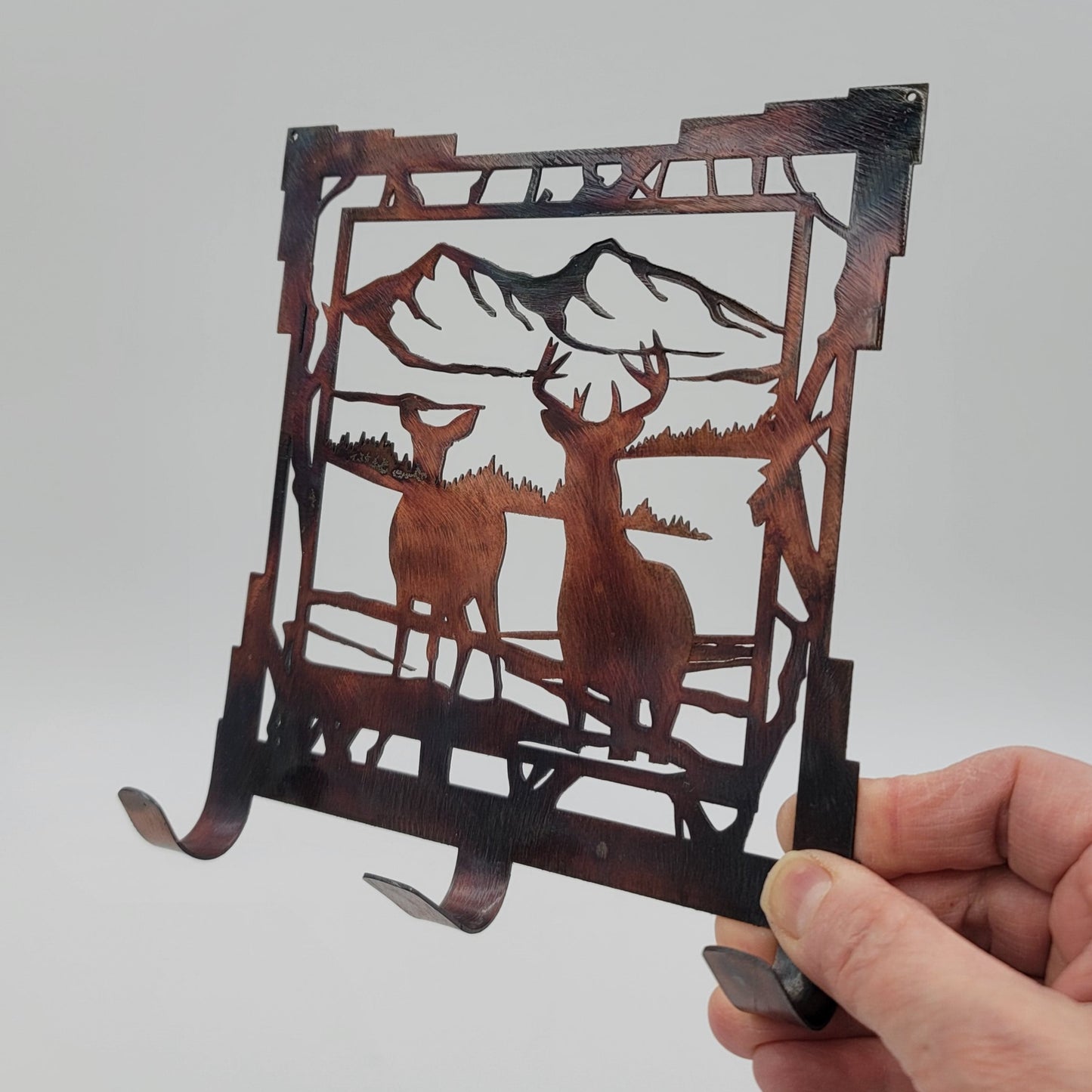 Rustic Metal Deer Key Rack