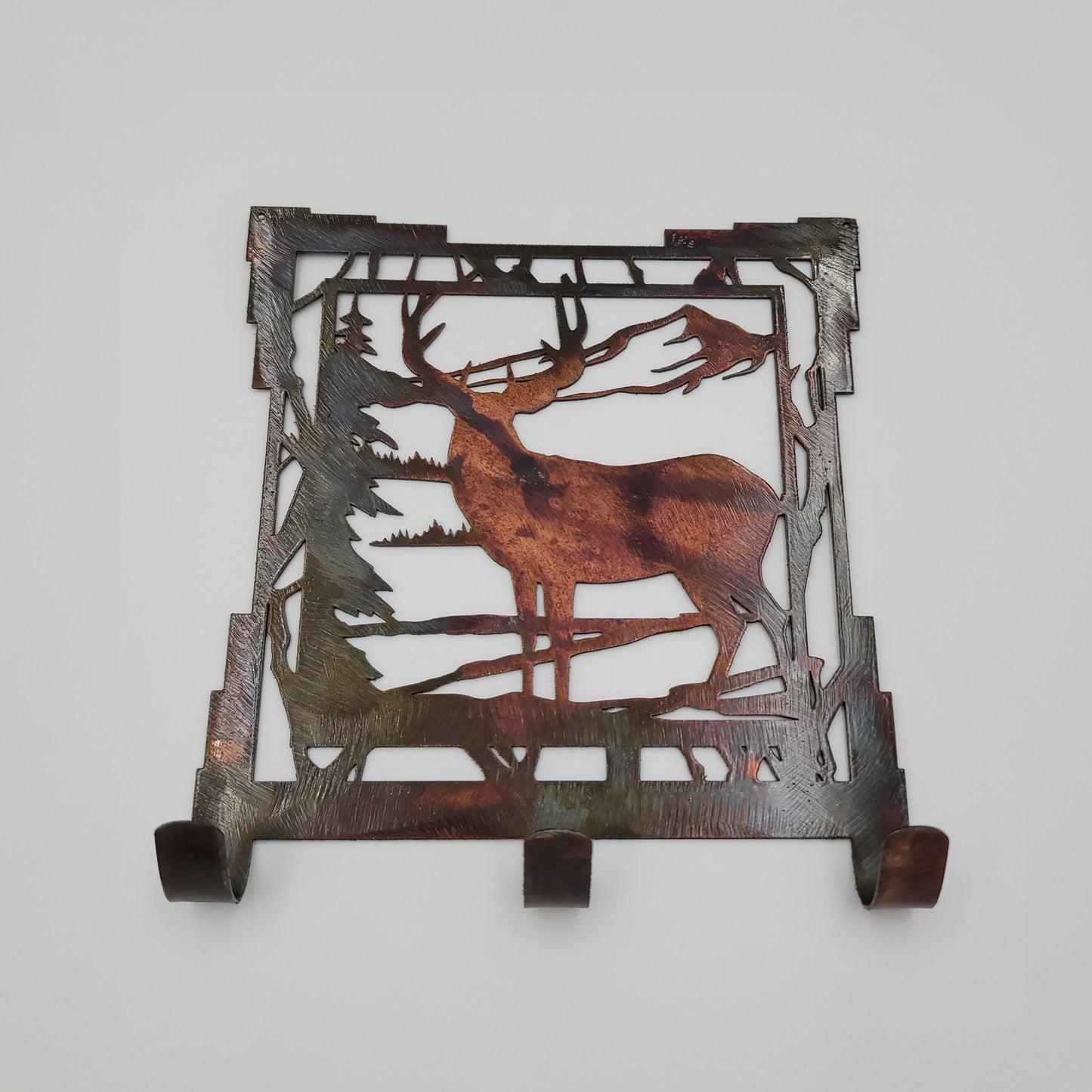 Rustic Deer Metal Key Rack
