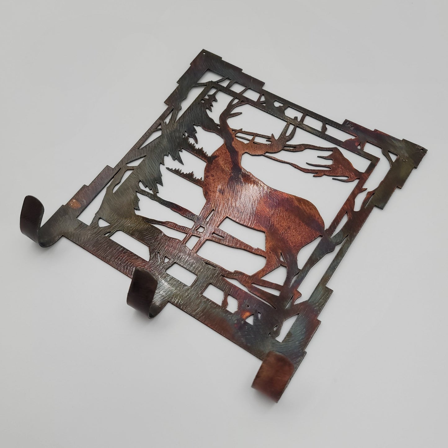 Rustic Deer Metal Key Rack