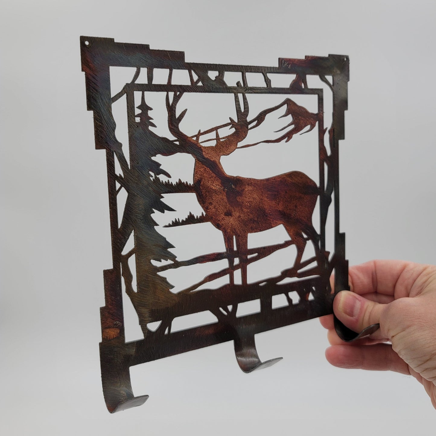 Rustic Deer Metal Key Rack