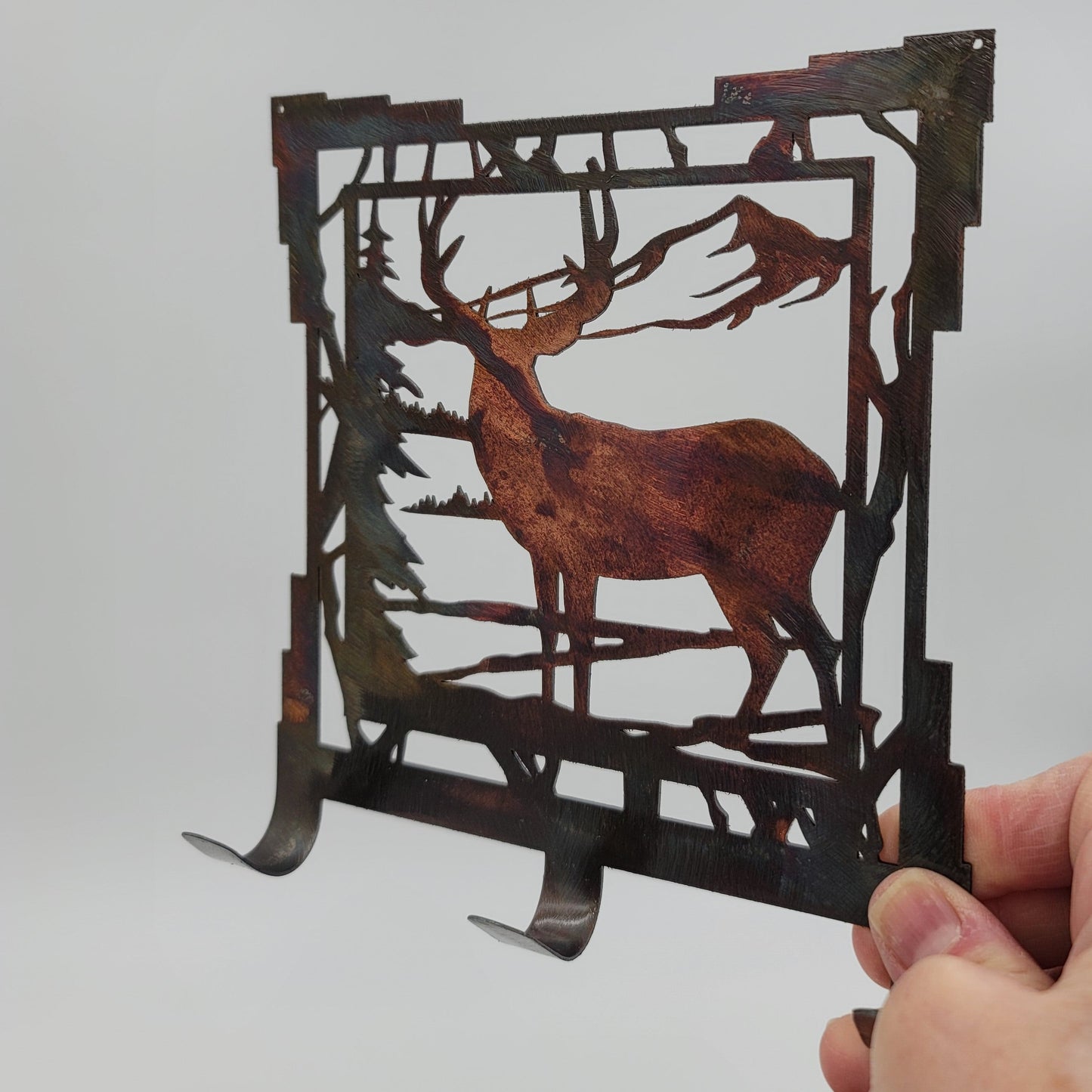Rustic Deer Metal Key Rack
