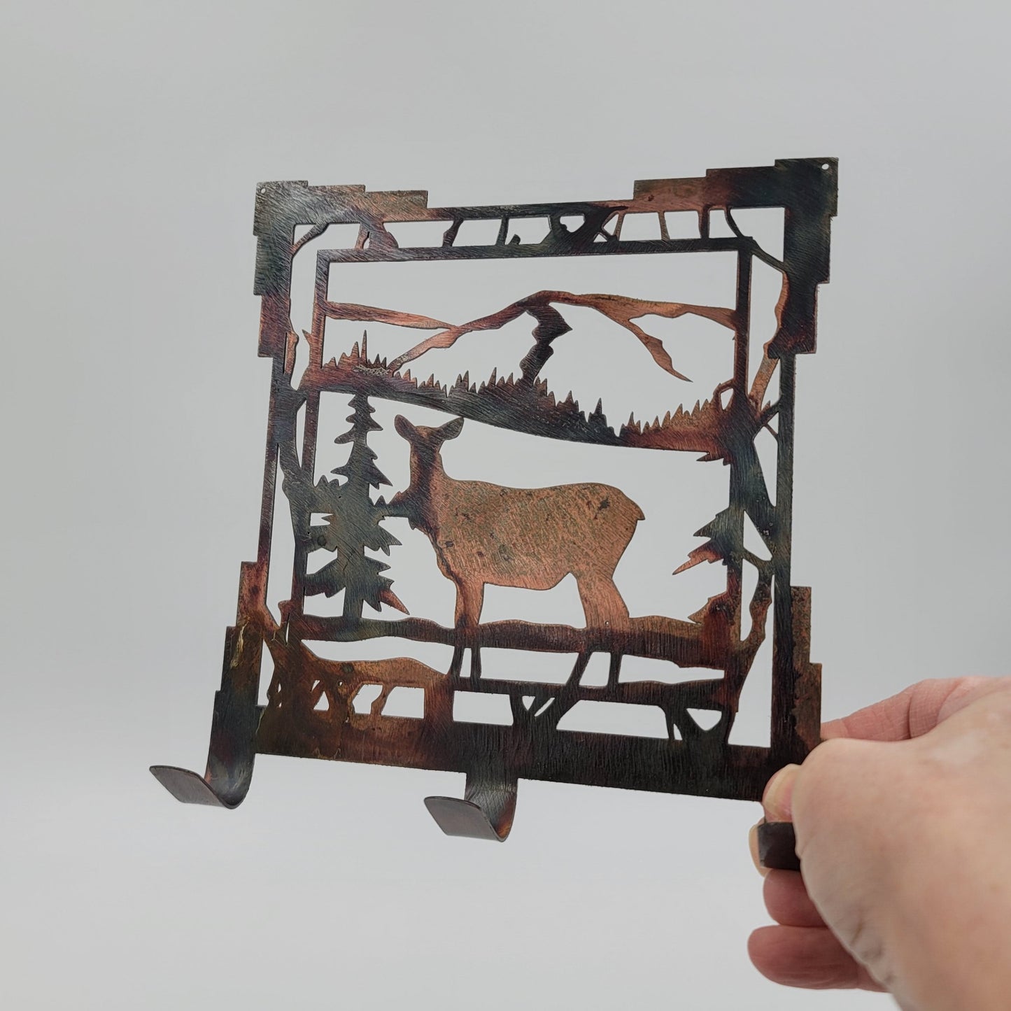 Rustic Cow Elk Key Rack