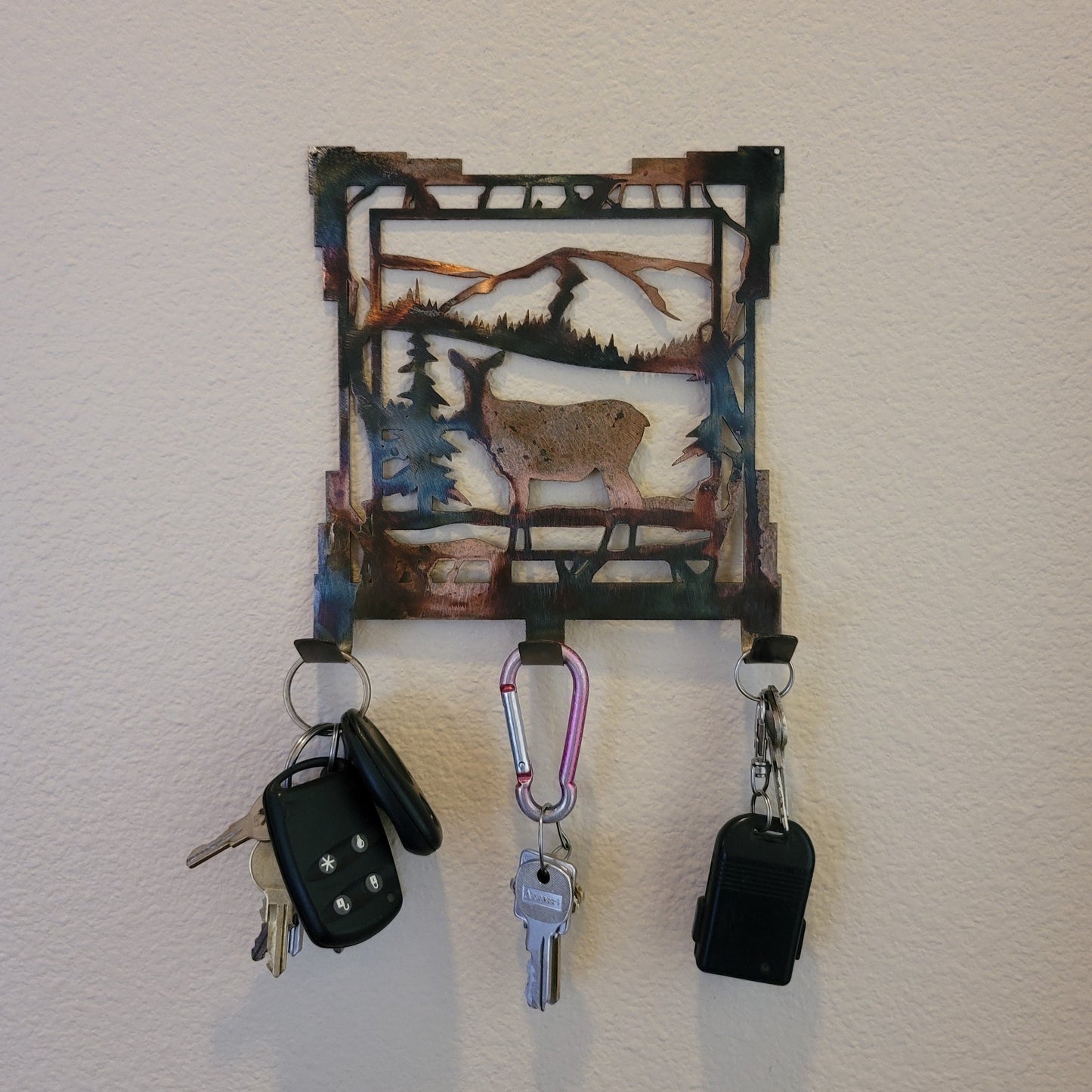 Rustic Cow Elk Key Rack