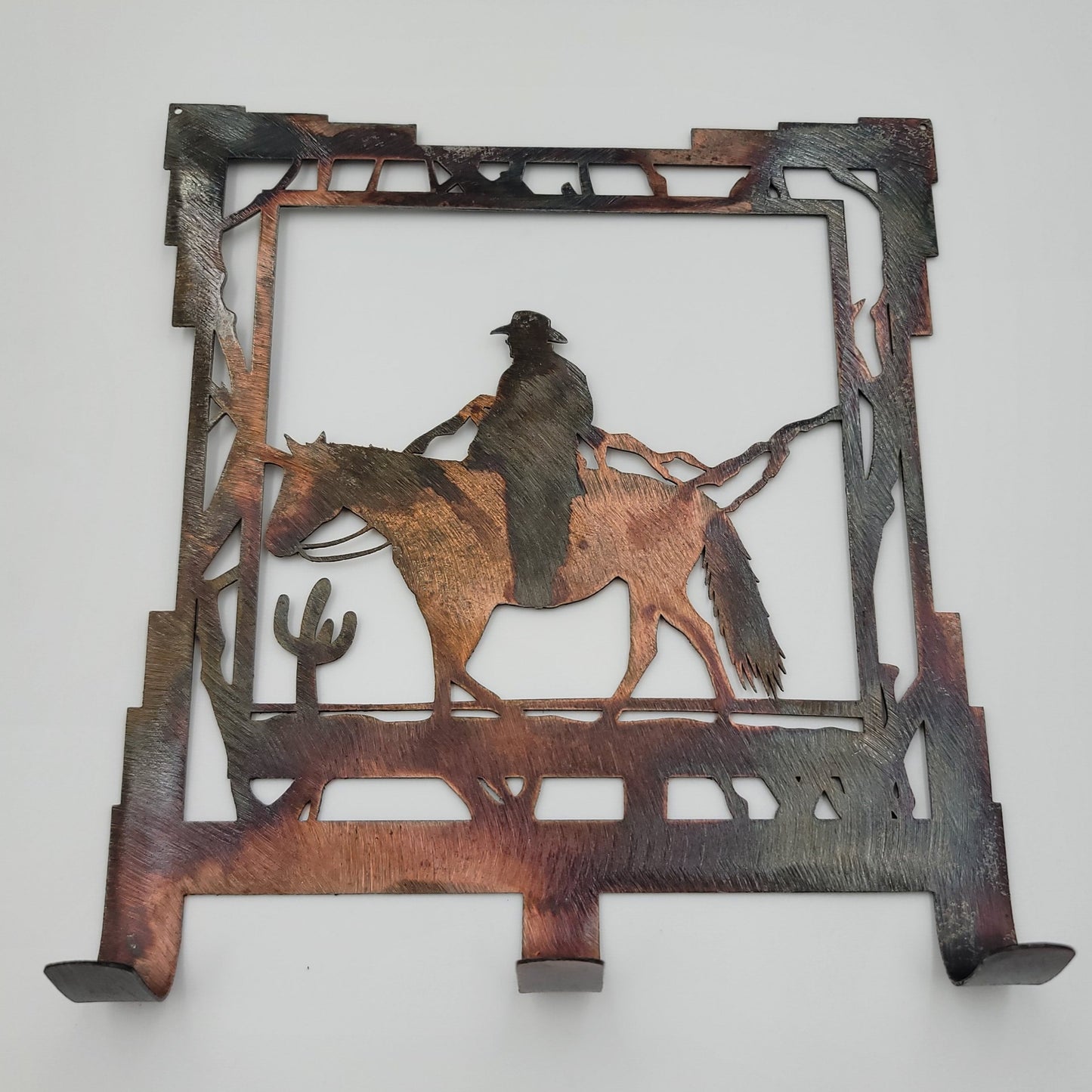 Southwest Cowboy Metal Key Rack