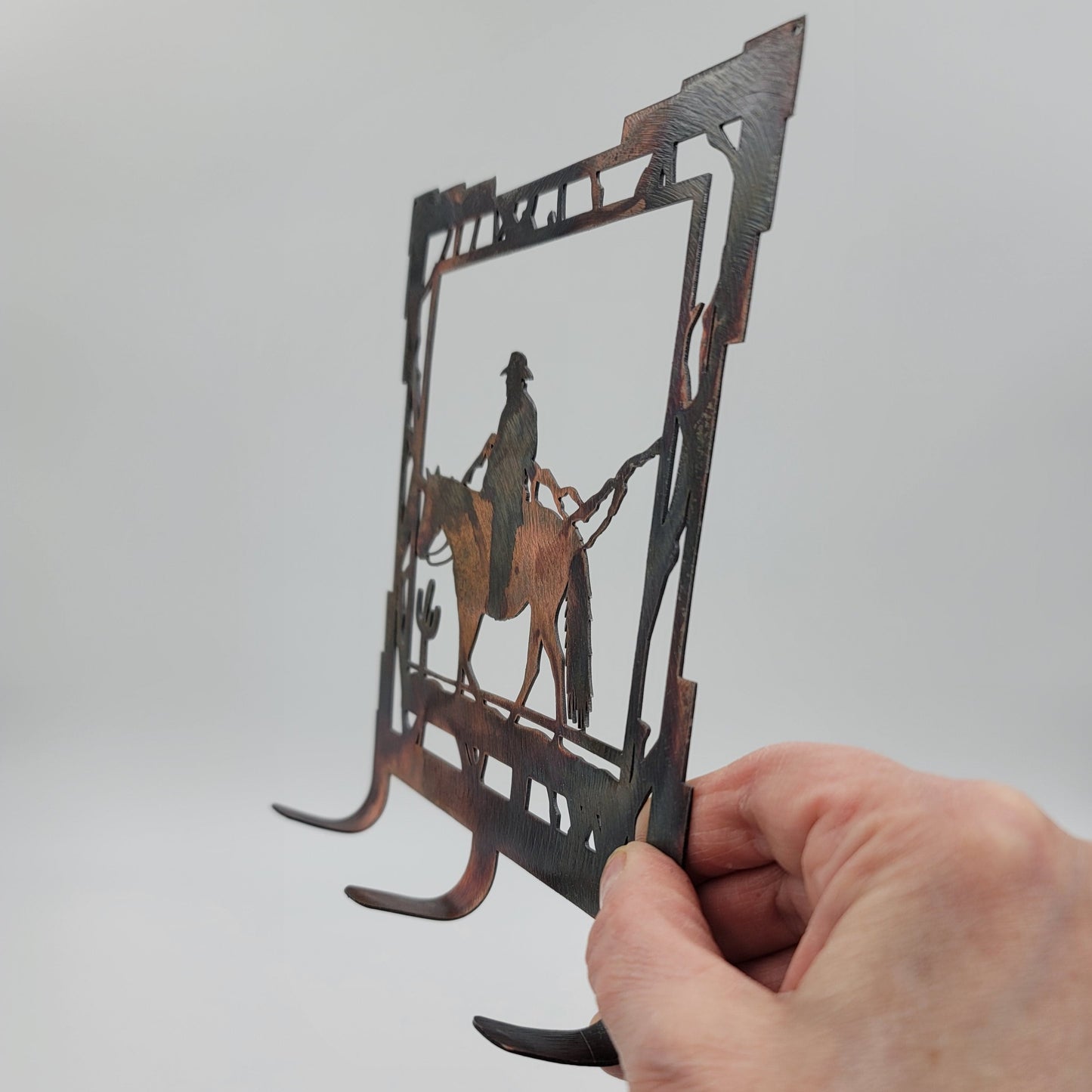 Southwest Cowboy Metal Key Rack