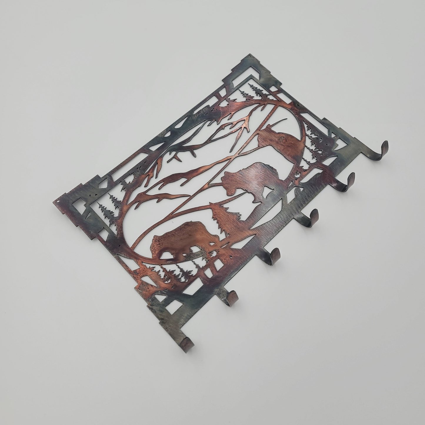 Southwest Bear Cub Metal Key Rack