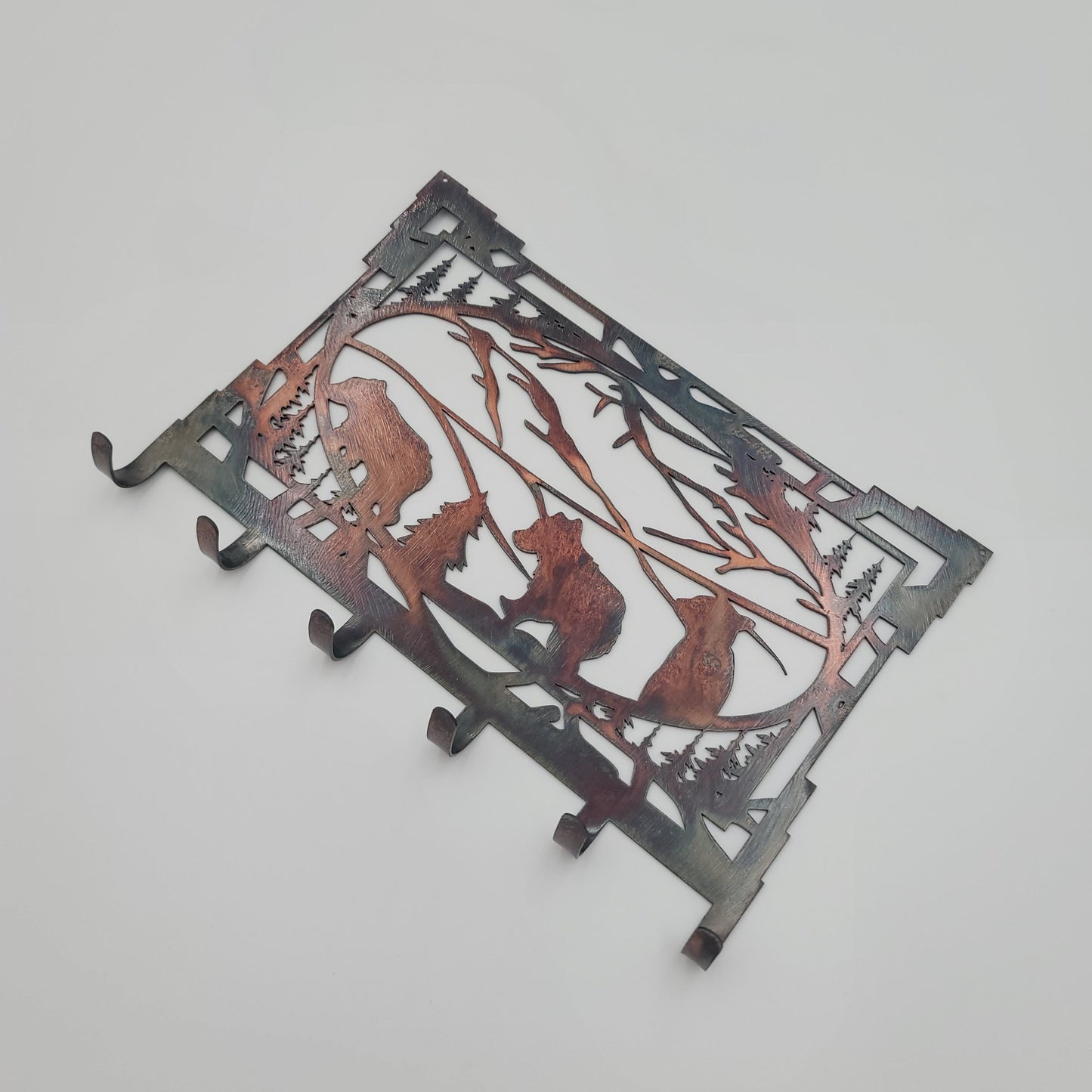 Southwest Bear Cub Metal Key Rack