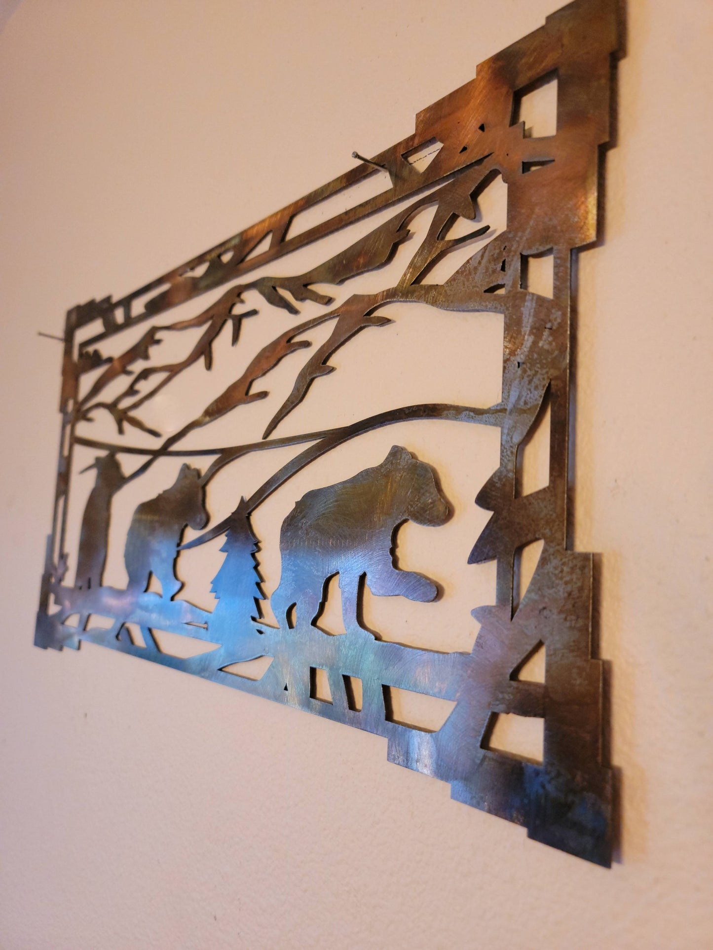 Southwest Style Bear Metal Wall Hanging