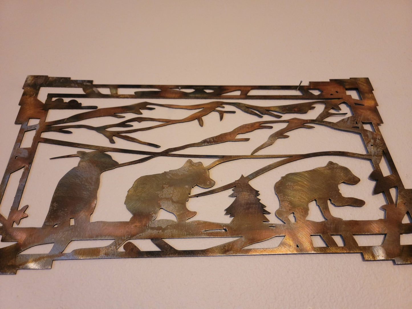 Southwest Style Bear Metal Wall Hanging