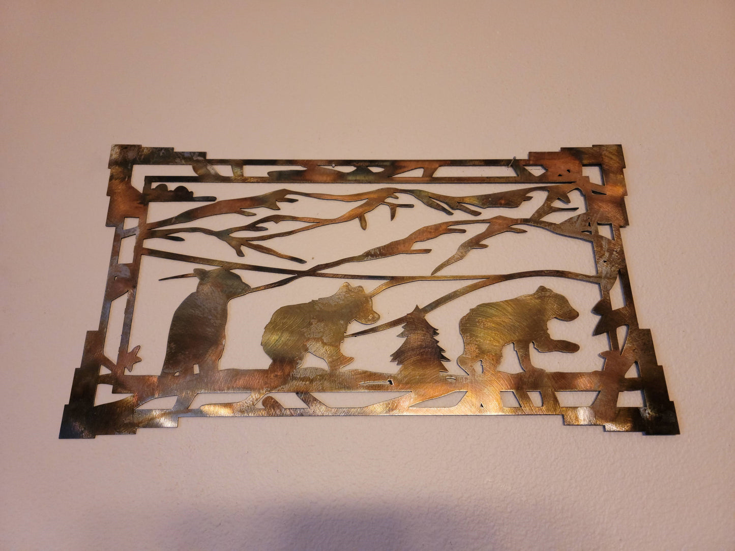 Southwest Style Bear Metal Wall Hanging