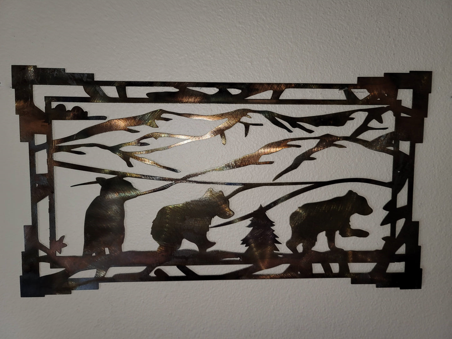 Southwest Style Bear Metal Wall Hanging