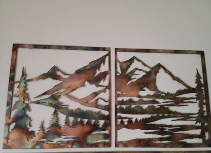 Deer Family Metal Wall Art | Rustic Wildlife Cabin Decor