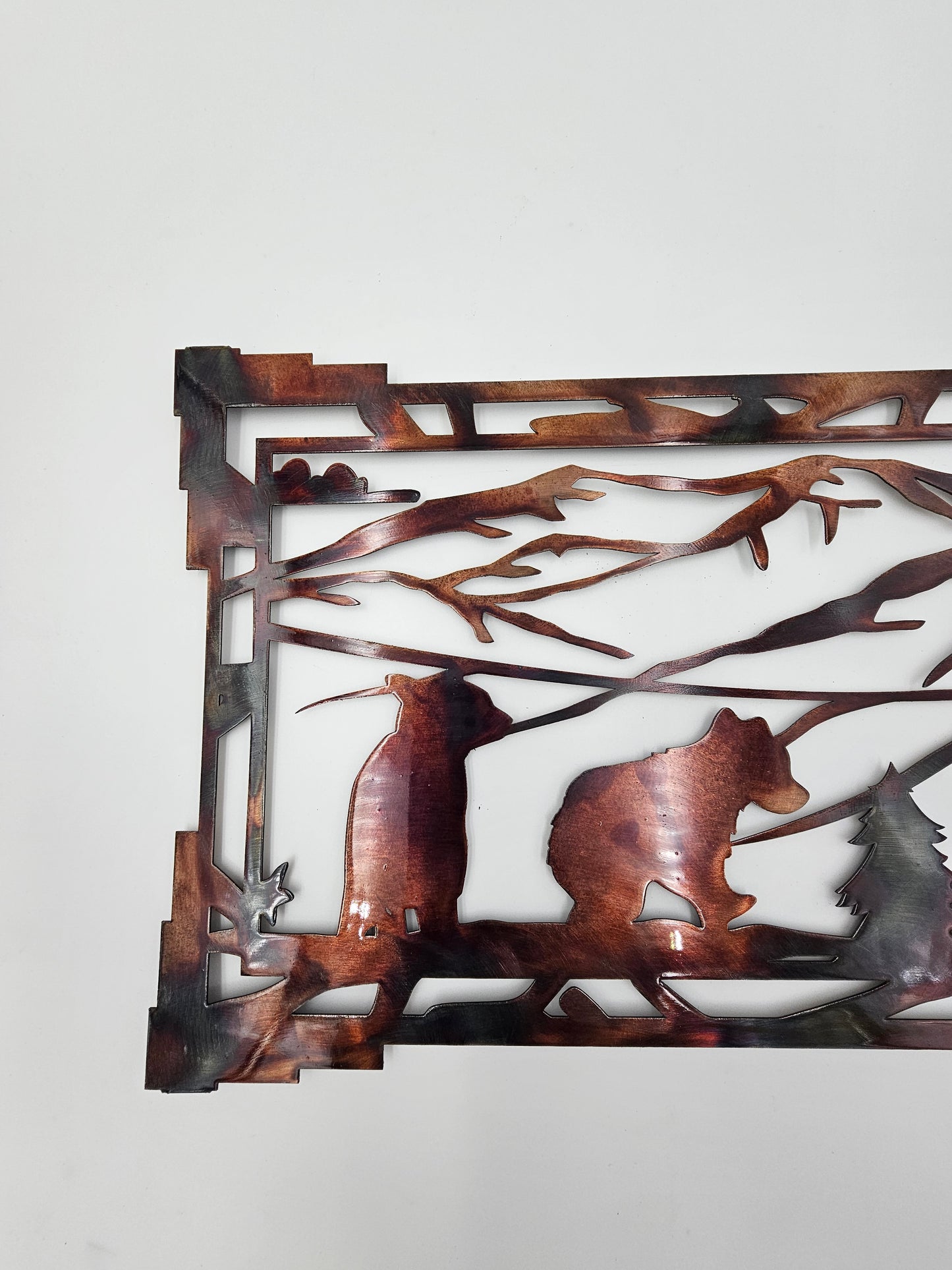 Bear Metal Wall Art | Bear Family Mountain Decor | Rustic Cabin Wall Hanging | Bear Lover Gift