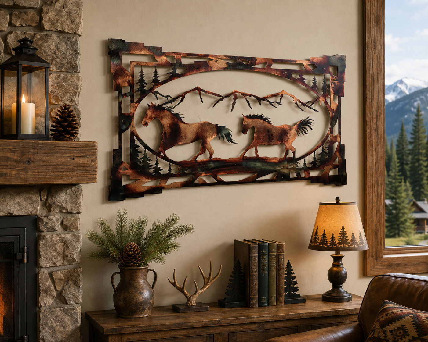 Horse Metal Wall Hanging | Western Ranch & Cabin Decor