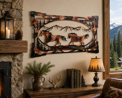 Horse Metal Wall Hanging | Western Ranch & Cabin Decor