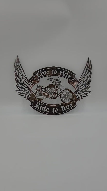 Motorcycle Metal Wall Art | Biker Garage & Man Cave Decor